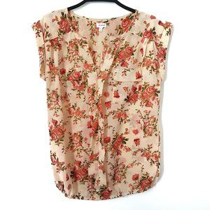 Marisol Floral top with 2 pockets - Size S